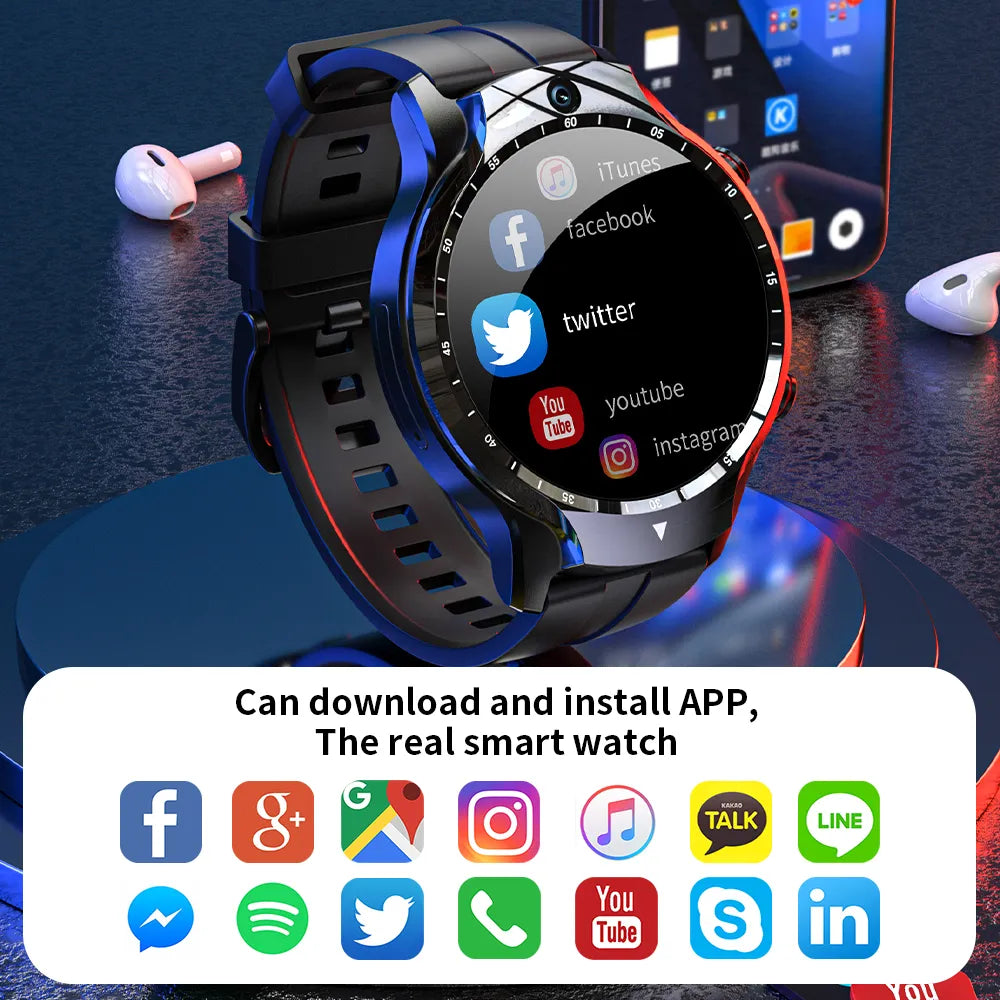 4g Lte Smart Watch 2.4g 5g Dual Band Wifi 1.54 Inch Touch Screen 4gb Ram  64gb Rom 8mp/3mp Camera Bluetooth Gps Positioning Watch - Smart Watches -  AliExpress